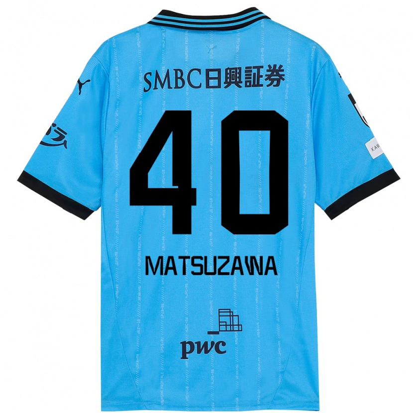 Danxen Kinderen Naoto Matsuzawa #40 Hemelsblauw Zwart Thuisshirt Thuistenue 2025/26 T-Shirt
