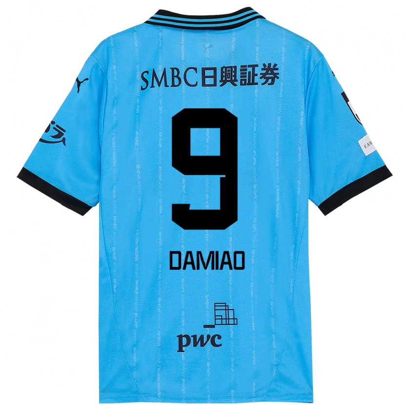 Danxen Kinderen Leandro Damiao #9 Hemelsblauw Zwart Thuisshirt Thuistenue 2025/26 T-Shirt