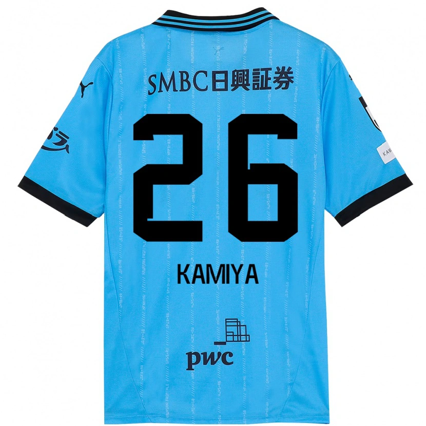 Danxen Kinderen Kaito Kamiya #26 Hemelsblauw Zwart Thuisshirt Thuistenue 2025/26 T-Shirt