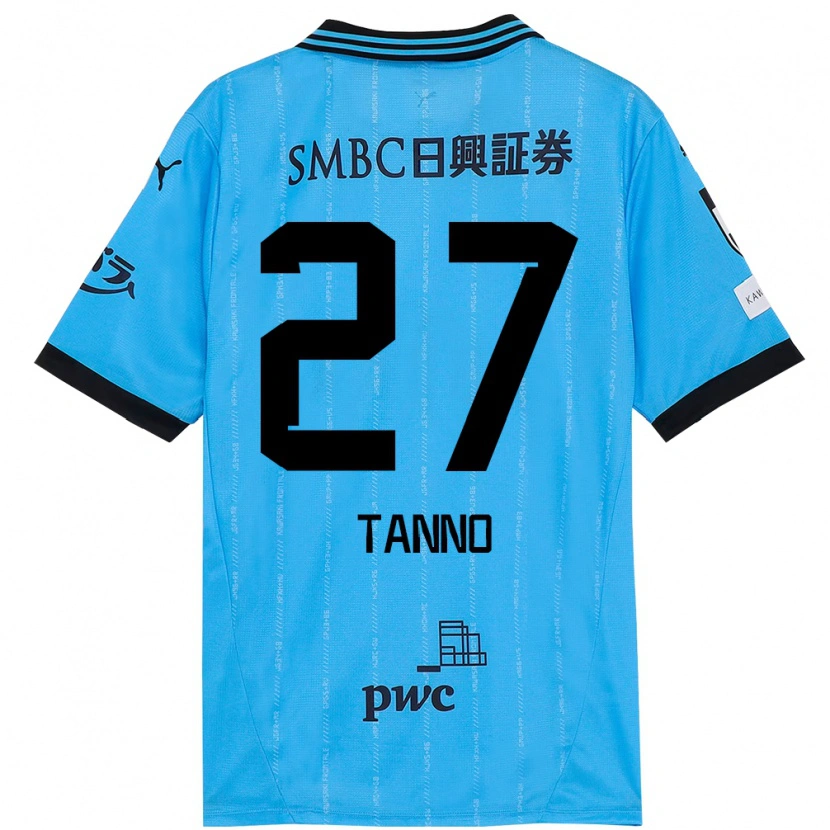 Danxen Kinderen Kenta Tanno #27 Hemelsblauw Zwart Thuisshirt Thuistenue 2025/26 T-Shirt