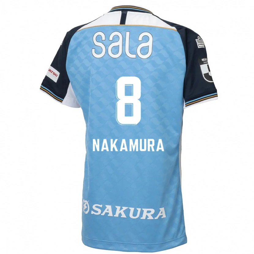Danxen Kinderen Shunta Nakamura #8 Hemelsblauw Zwart Thuisshirt Thuistenue 2025/26 T-Shirt