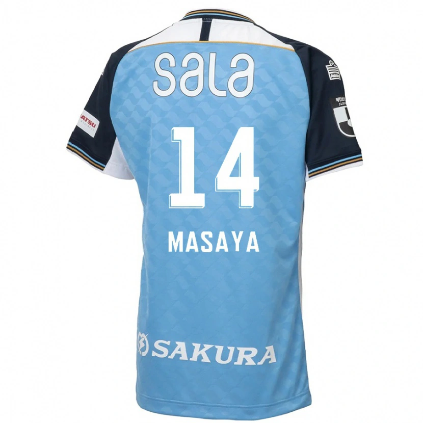 Danxen Kinderen Masaya Matsumoto #14 Hemelsblauw Zwart Thuisshirt Thuistenue 2025/26 T-Shirt