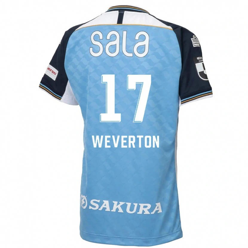 Danxen Kinderen Weverton #17 Hemelsblauw Zwart Thuisshirt Thuistenue 2025/26 T-Shirt