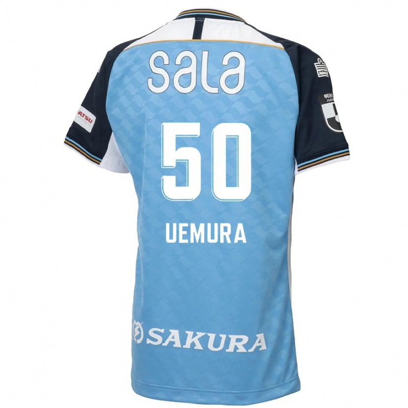 Danxen Kinderen Hiroto Uemura #50 Hemelsblauw Zwart Thuisshirt Thuistenue 2025/26 T-Shirt