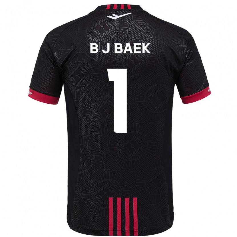 Danxen Kinderen Jong-Beom Baek #1 Zwart Rood Thuisshirt Thuistenue 2025/26 T-Shirt