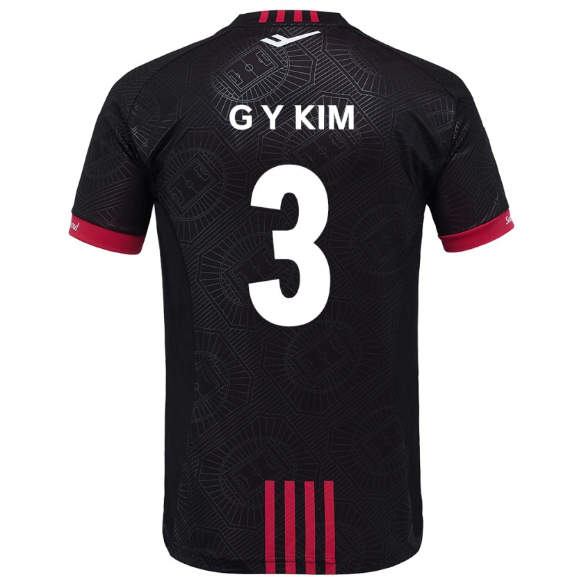 Danxen Kinderen Yu-Geon Kim #3 Zwart Rood Thuisshirt Thuistenue 2025/26 T-Shirt