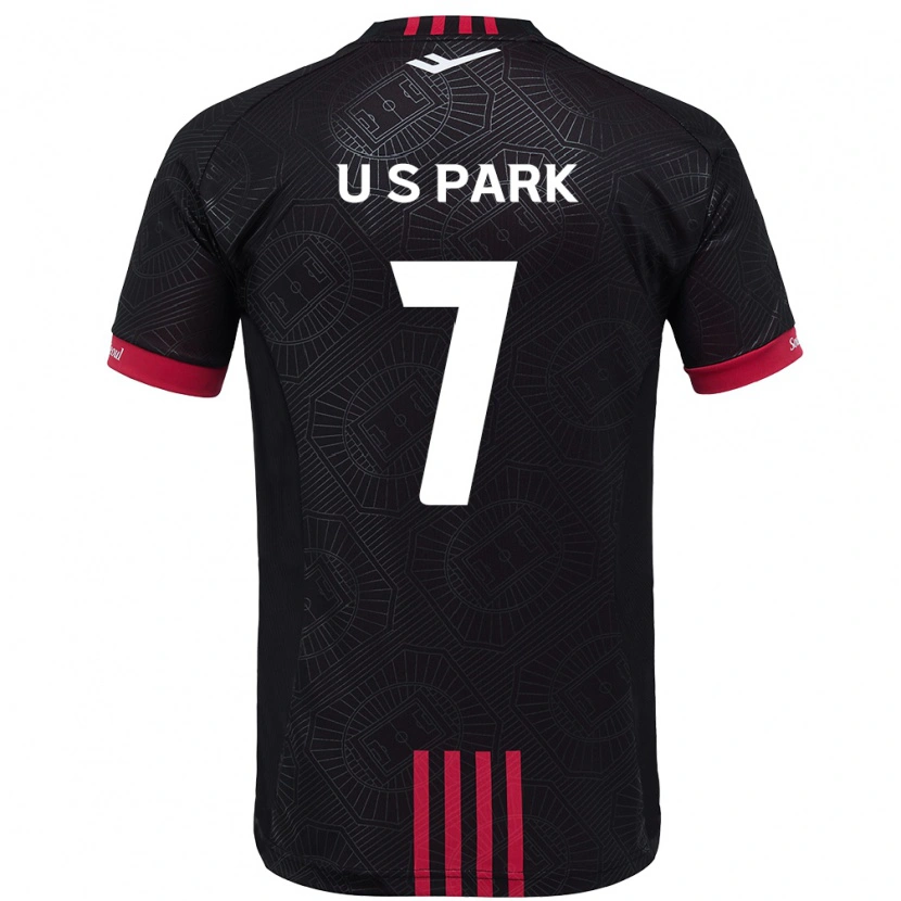 Danxen Kinderen Sun-Uk Park #7 Zwart Rood Thuisshirt Thuistenue 2025/26 T-Shirt
