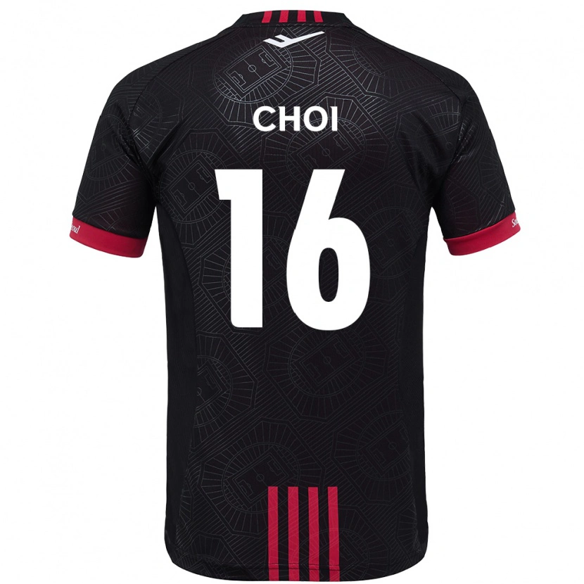 Danxen Kinderen Jun Choi #16 Zwart Rood Thuisshirt Thuistenue 2025/26 T-Shirt