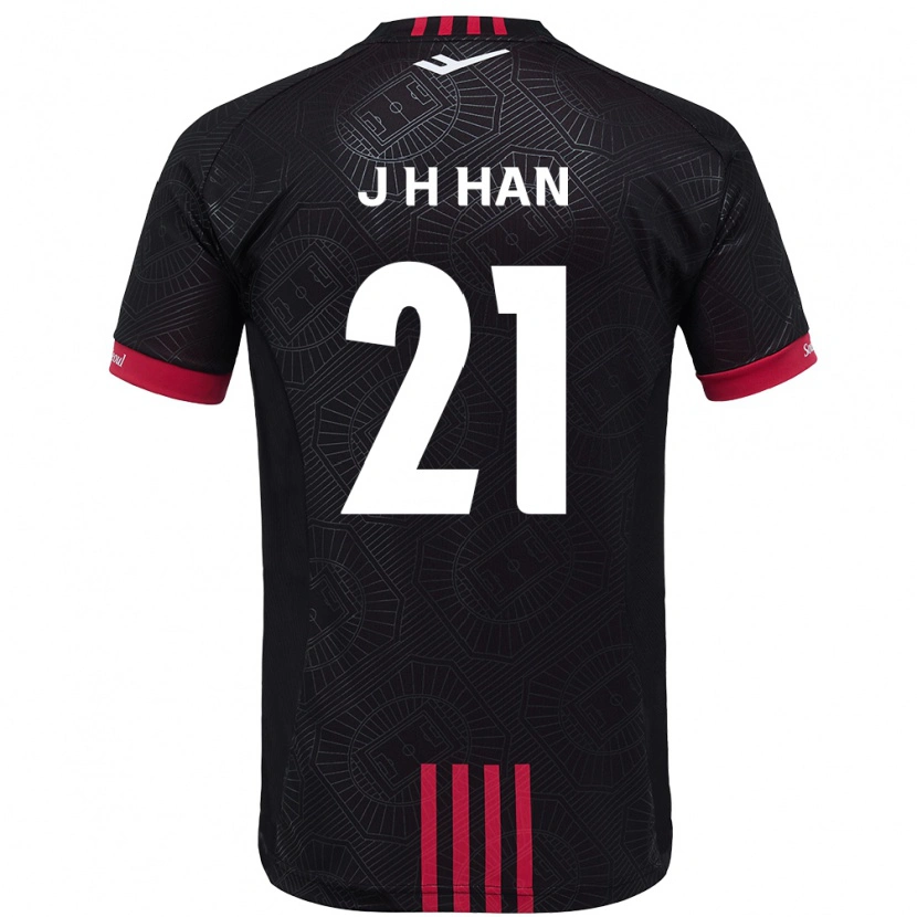 Danxen Kinderen Jun-Hee Han #21 Zwart Rood Thuisshirt Thuistenue 2025/26 T-Shirt