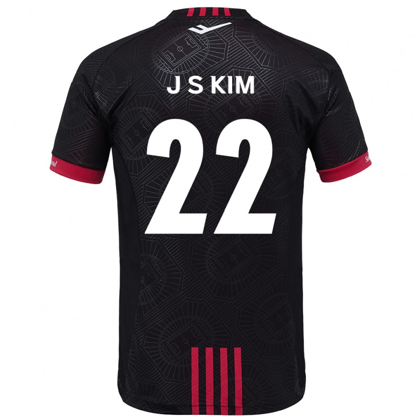 Danxen Kinderen Jin-Su Kim #22 Zwart Rood Thuisshirt Thuistenue 2025/26 T-Shirt