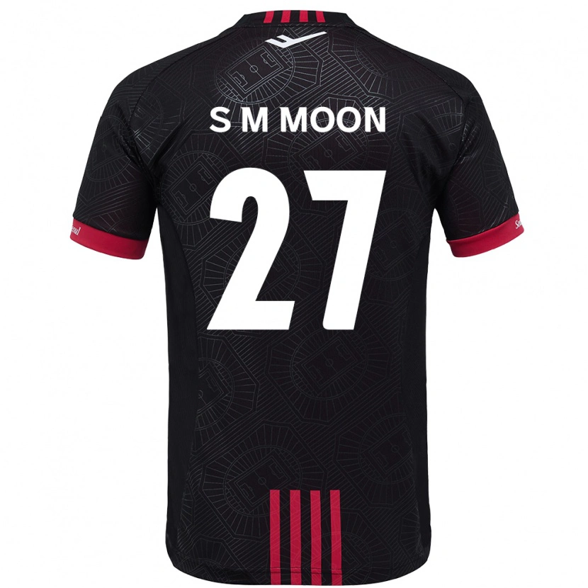 Danxen Kinderen Seon-Min Moon #27 Zwart Rood Thuisshirt Thuistenue 2025/26 T-Shirt