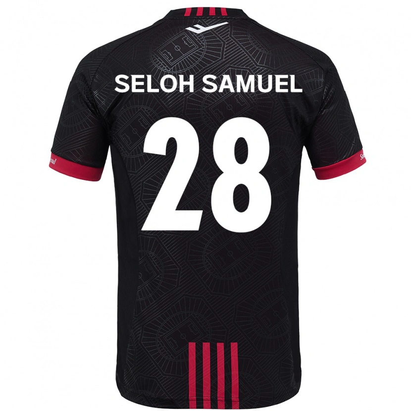 Danxen Kinderen Gbato Seloh Samuel #28 Zwart Rood Thuisshirt Thuistenue 2025/26 T-Shirt