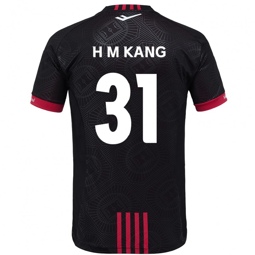 Danxen Kinderen Hyeon-Mu Kang #31 Zwart Rood Thuisshirt Thuistenue 2025/26 T-Shirt