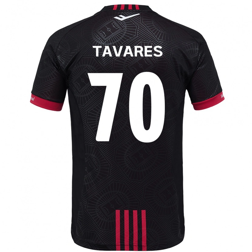 Danxen Kinderen Ronaldo Tavares #70 Zwart Rood Thuisshirt Thuistenue 2025/26 T-Shirt