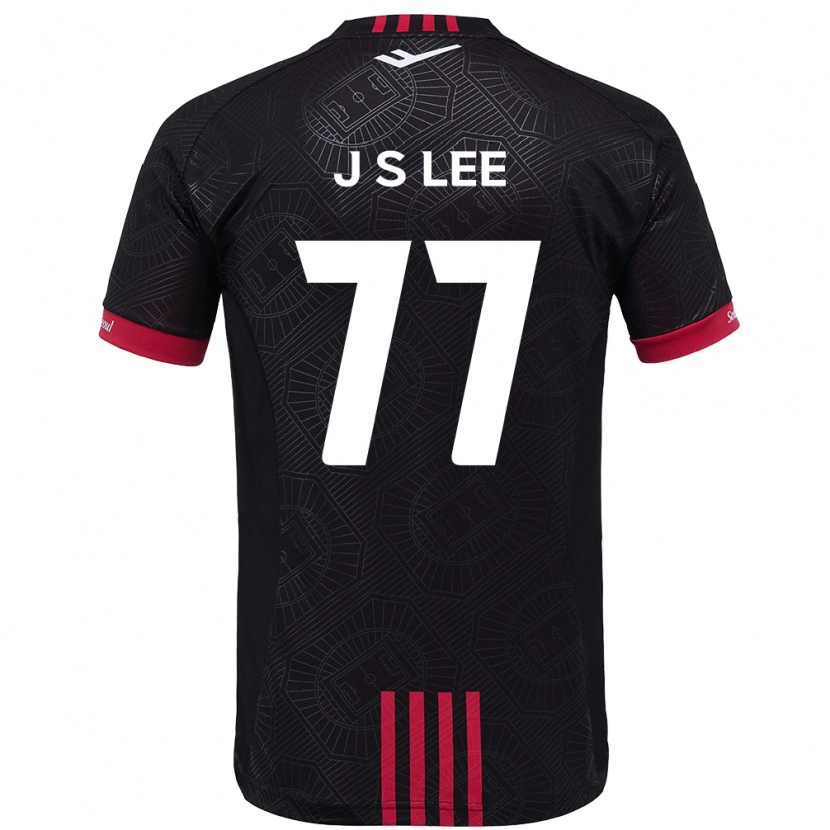 Danxen Kinderen Seung-Joon Lee #77 Zwart Rood Thuisshirt Thuistenue 2025/26 T-Shirt