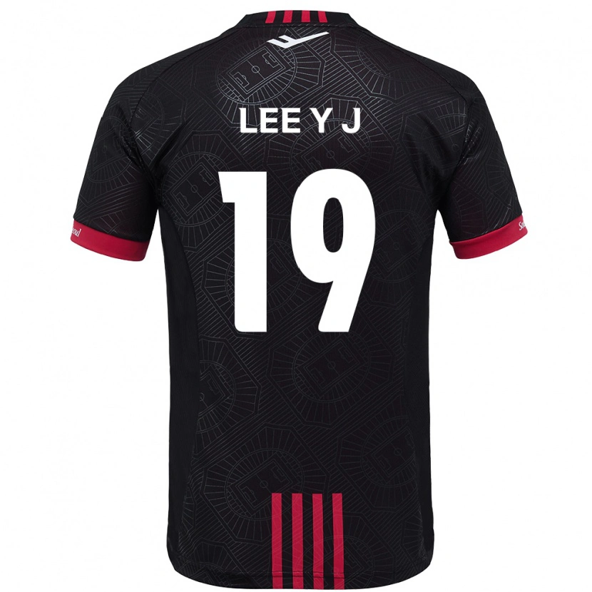 Danxen Kinderen Lee Ye-Jin #19 Zwart Rood Thuisshirt Thuistenue 2025/26 T-Shirt