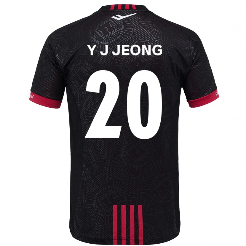 Danxen Kinderen Jeong Yu-Jin #20 Zwart Rood Thuisshirt Thuistenue 2025/26 T-Shirt