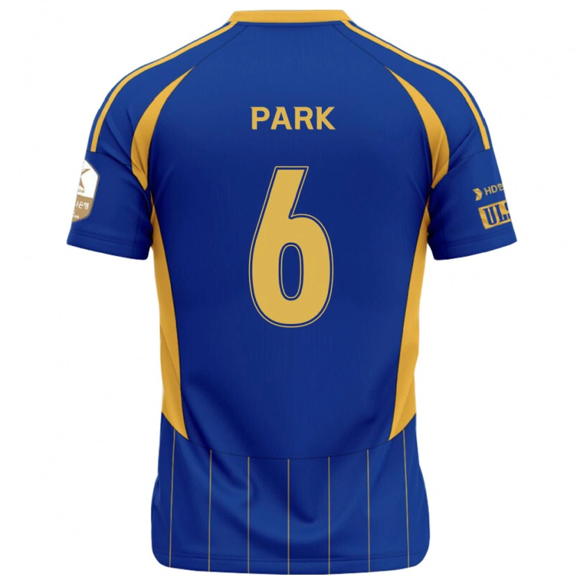 Danxen Kinderen Jun Park #6 Koningsblauw Geel Thuisshirt Thuistenue 2025/26 T-Shirt