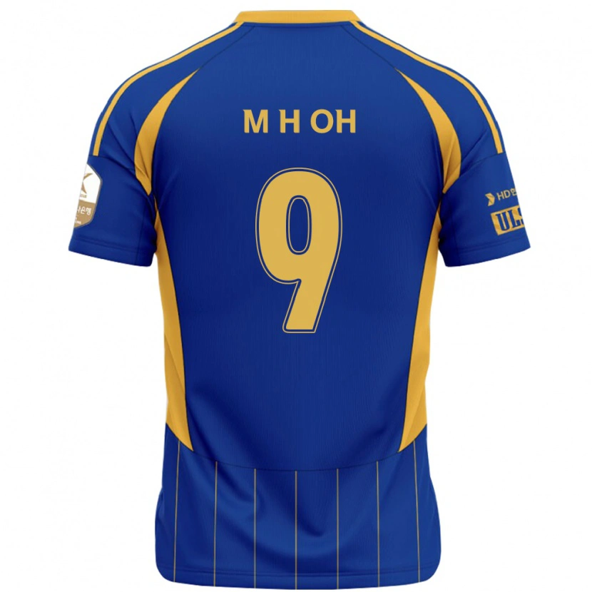 Danxen Kinderen Hyun-Min Oh #9 Koningsblauw Geel Thuisshirt Thuistenue 2025/26 T-Shirt