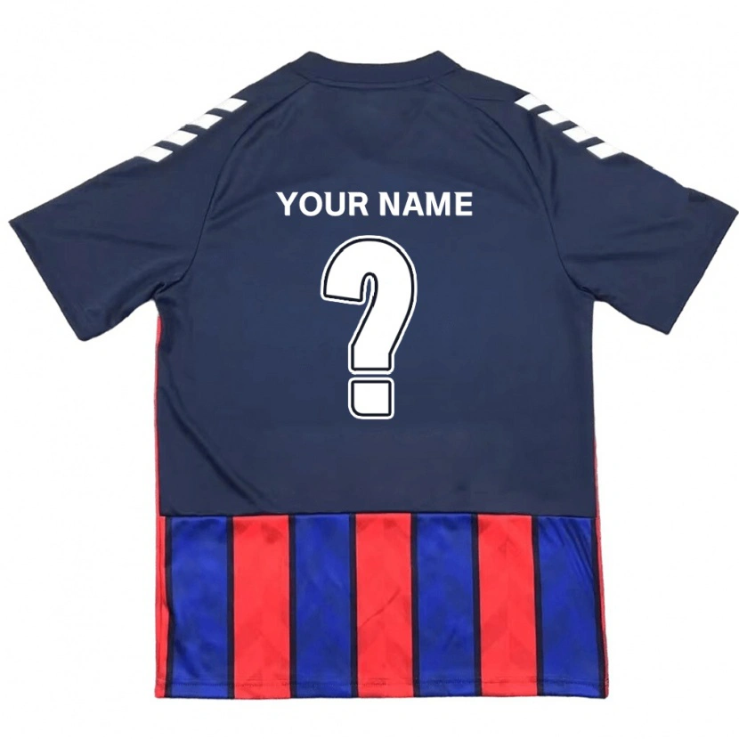 Danxen Kinderen Uw Naam #0 Koningsblauw Rood Thuisshirt Thuistenue 2025/26 T-Shirt