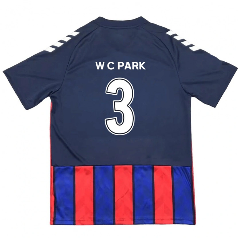 Danxen Kinderen Cheol-Woo Park #3 Koningsblauw Rood Thuisshirt Thuistenue 2025/26 T-Shirt