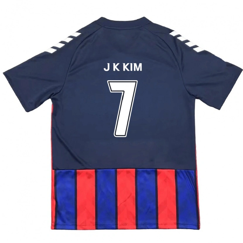 Danxen Kinderen Ki-Jun Kim #7 Koningsblauw Rood Thuisshirt Thuistenue 2025/26 T-Shirt