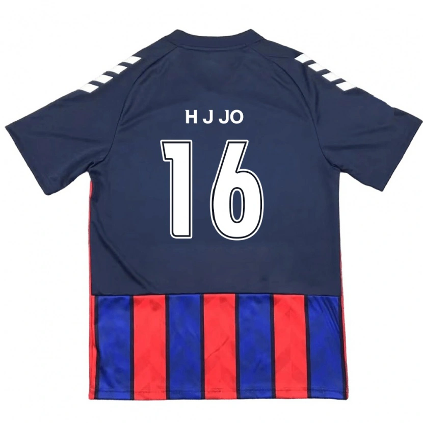 Danxen Kinderen Jun-Hyun Jo #16 Koningsblauw Rood Thuisshirt Thuistenue 2025/26 T-Shirt