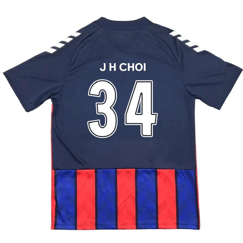 Danxen Kinderen Jin-Hyeok Choi #34 Koningsblauw Rood Thuisshirt Thuistenue 2025/26 T-Shirt