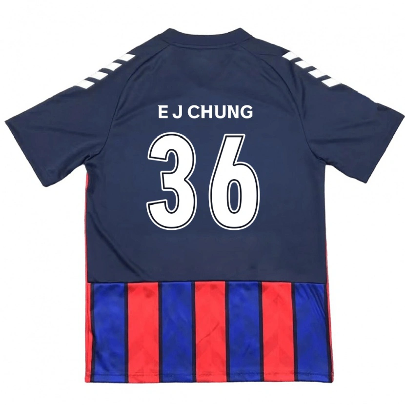 Danxen Kinderen Joshua Eui-Jin Chung #36 Koningsblauw Rood Thuisshirt Thuistenue 2025/26 T-Shirt