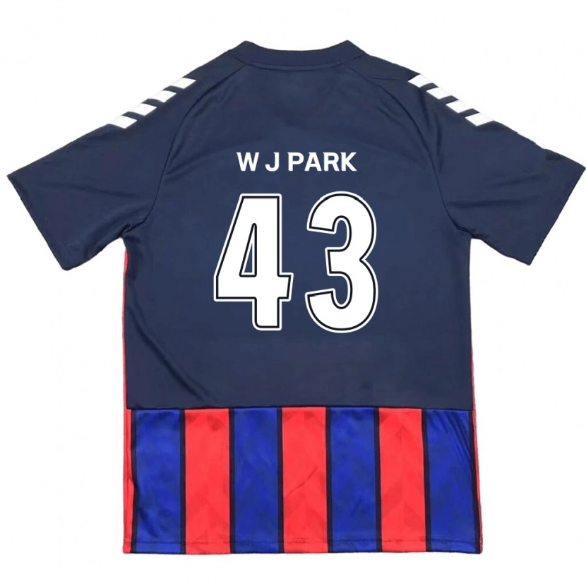 Danxen Kinderen Jin-Woo Park #43 Koningsblauw Rood Thuisshirt Thuistenue 2025/26 T-Shirt