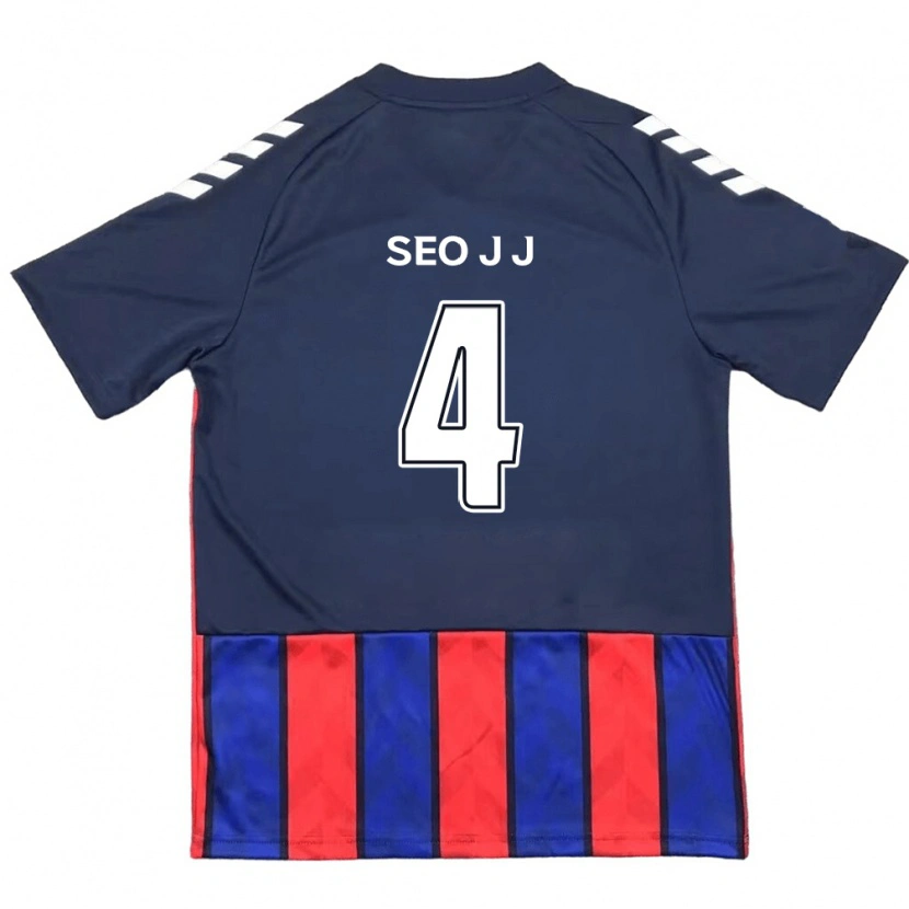 Danxen Kinderen Seo Jin-Ju #4 Koningsblauw Rood Thuisshirt Thuistenue 2025/26 T-Shirt