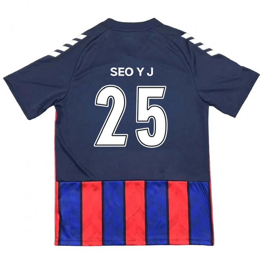 Danxen Kinderen Seo Ye-Jin #25 Koningsblauw Rood Thuisshirt Thuistenue 2025/26 T-Shirt