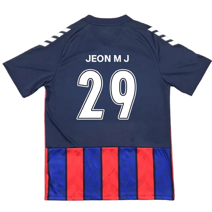 Danxen Kinderen Jeon Min-Ji #29 Koningsblauw Rood Thuisshirt Thuistenue 2025/26 T-Shirt