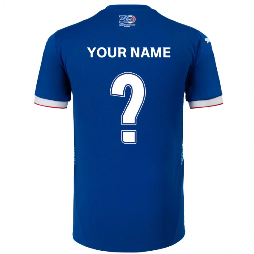 Danxen Kinderen Uw Naam #0 Koningsblauw Wit Thuisshirt Thuistenue 2025/26 T-Shirt