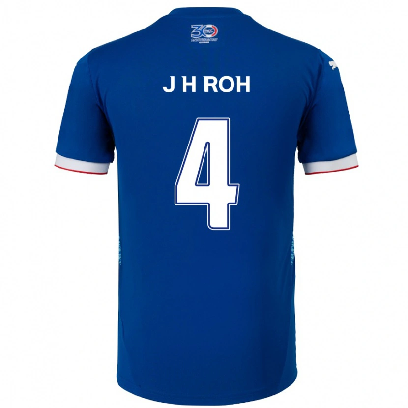 Danxen Kinderen Hyun-Jun Roh #4 Koningsblauw Wit Thuisshirt Thuistenue 2025/26 T-Shirt