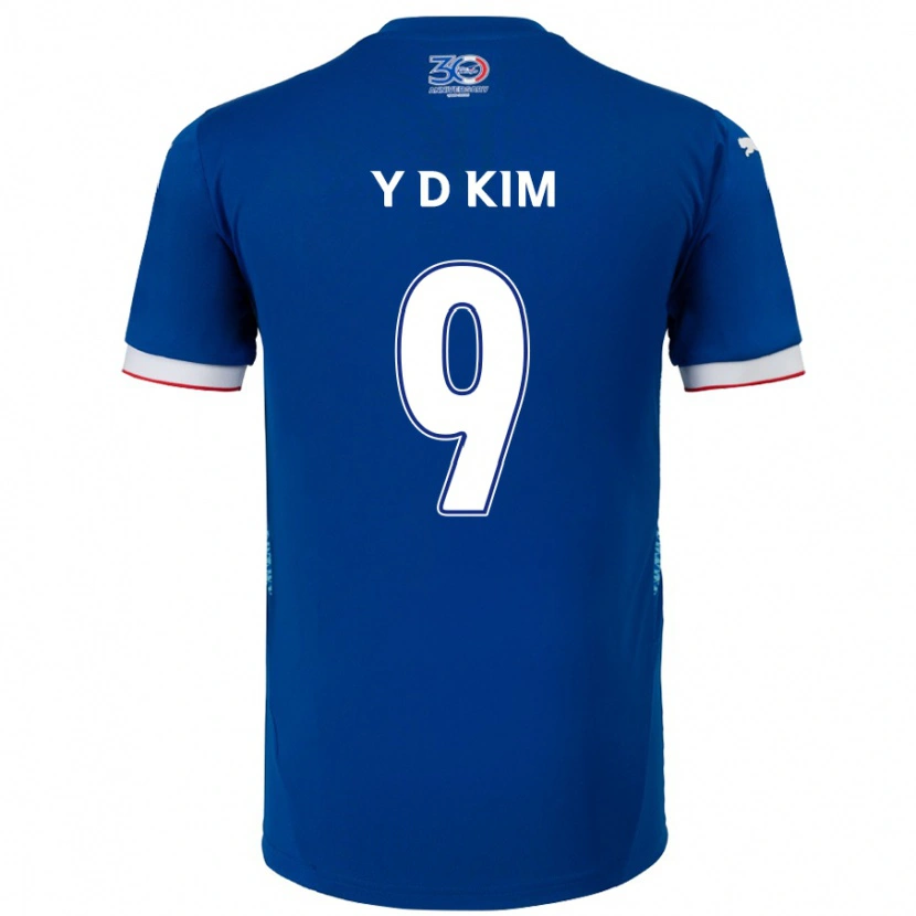 Danxen Kinderen Dong-Yeon Kim #9 Koningsblauw Wit Thuisshirt Thuistenue 2025/26 T-Shirt