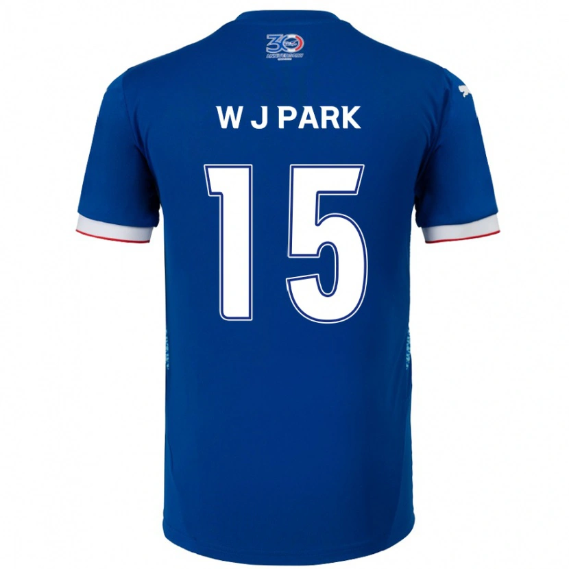 Danxen Kinderen Woo-Jin Park #15 Koningsblauw Wit Thuisshirt Thuistenue 2025/26 T-Shirt