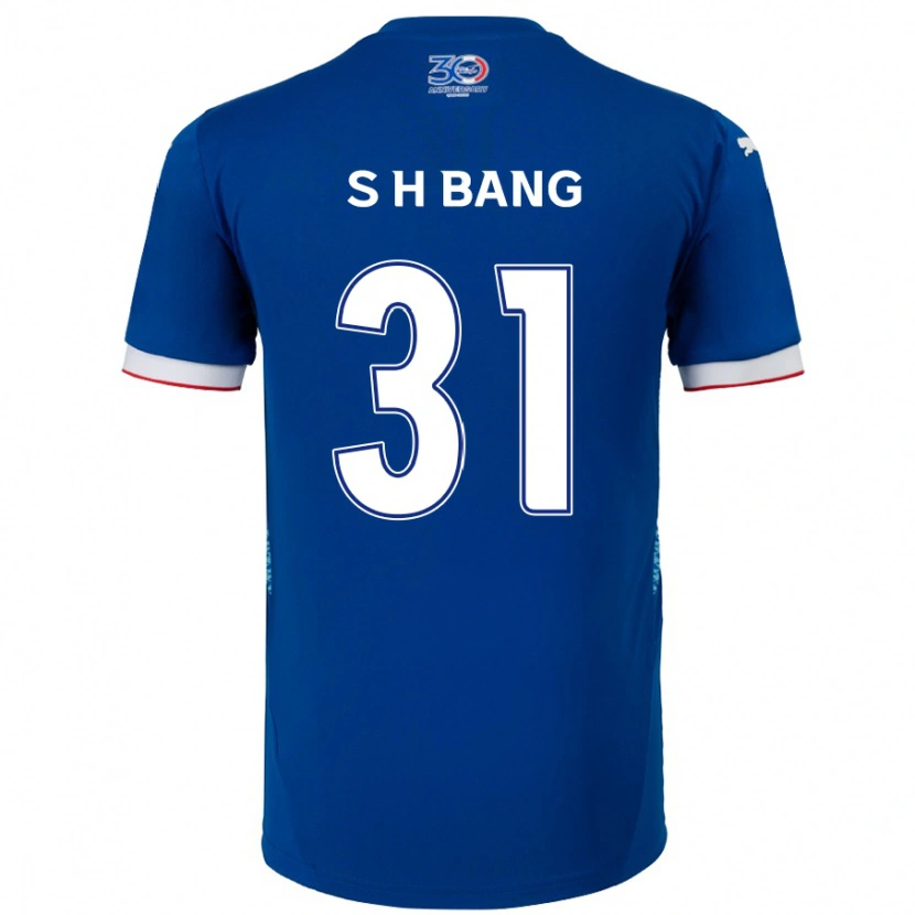Danxen Kinderen Hee-Sang Bang #31 Koningsblauw Wit Thuisshirt Thuistenue 2025/26 T-Shirt