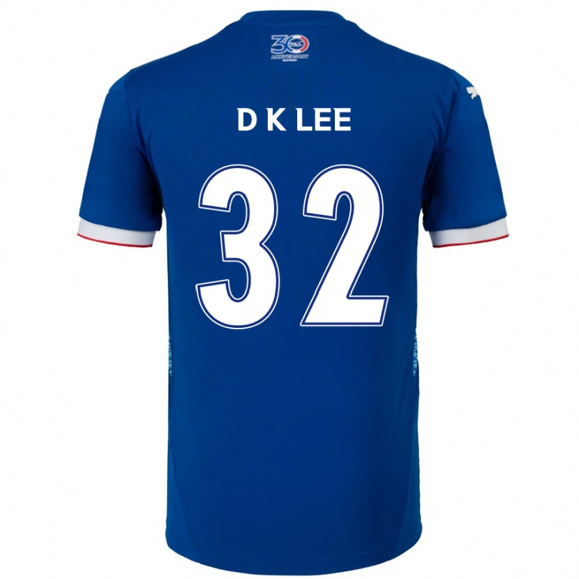 Danxen Kinderen Kyu-Dong Lee #32 Koningsblauw Wit Thuisshirt Thuistenue 2025/26 T-Shirt