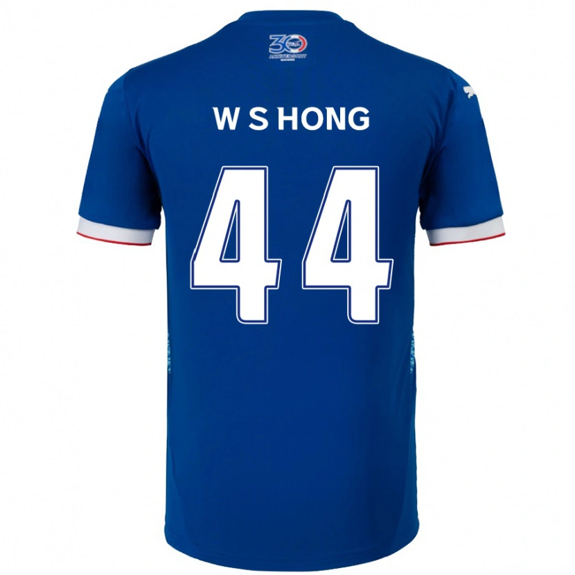 Danxen Kinderen Sang-Won Hong #44 Koningsblauw Wit Thuisshirt Thuistenue 2025/26 T-Shirt