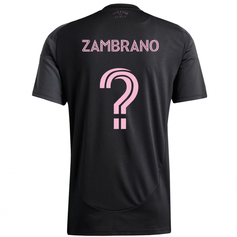 Danxen Kinderen Matteo Zambrano #0 Zwart Roze Uitshirt Uittenue 2025/26 T-Shirt