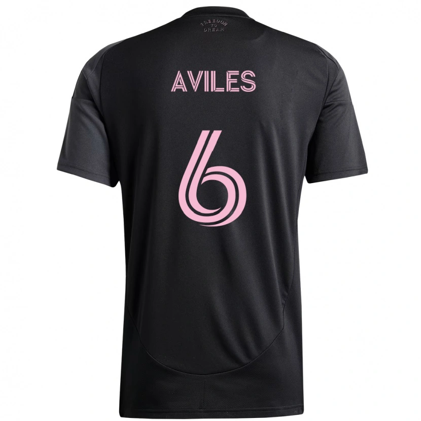 Danxen Kinderen Tomás Avilés #6 Zwart Roze Uitshirt Uittenue 2025/26 T-Shirt
