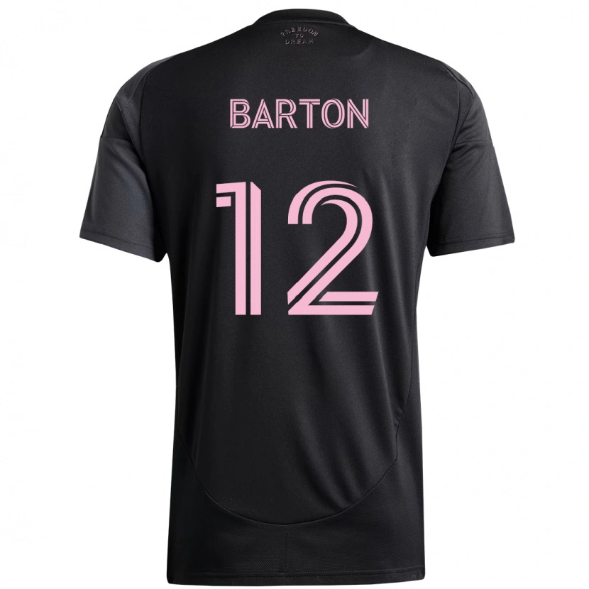 Danxen Kinderen Tye Barton #12 Zwart Roze Uitshirt Uittenue 2025/26 T-Shirt