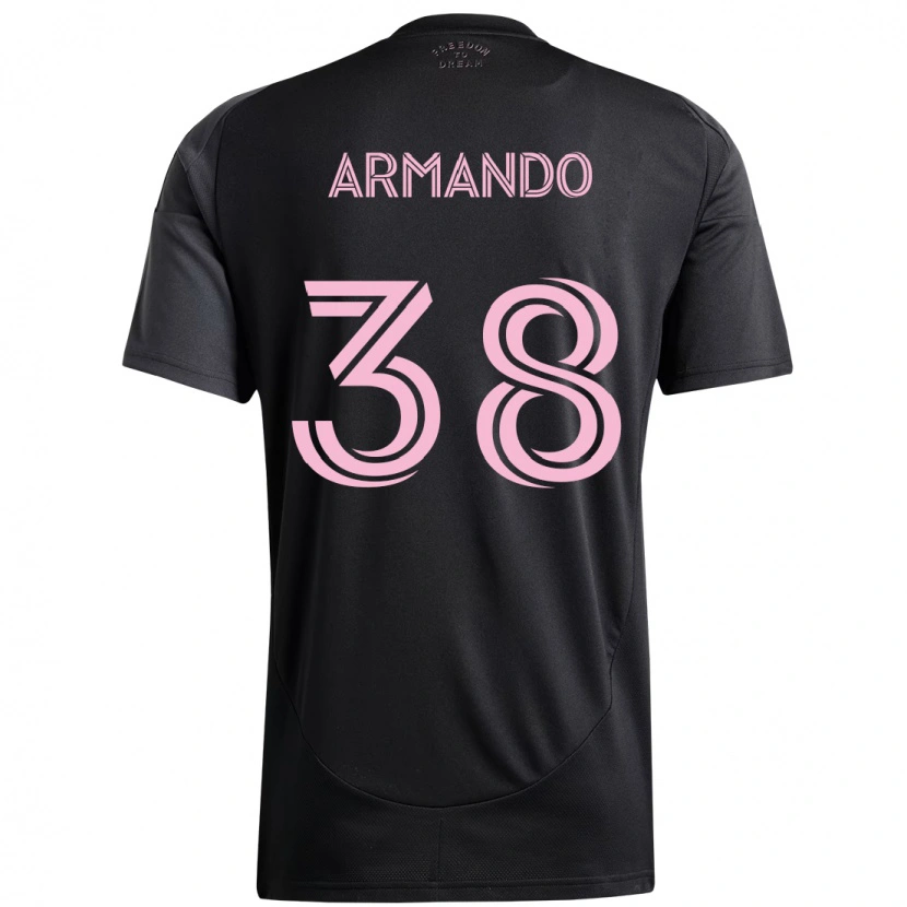 Danxen Kinderen Máximo Armando #38 Zwart Roze Uitshirt Uittenue 2025/26 T-Shirt