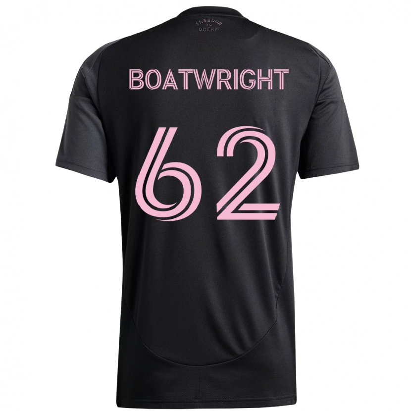 Danxen Kinderen Israel Boatwright #62 Zwart Roze Uitshirt Uittenue 2025/26 T-Shirt