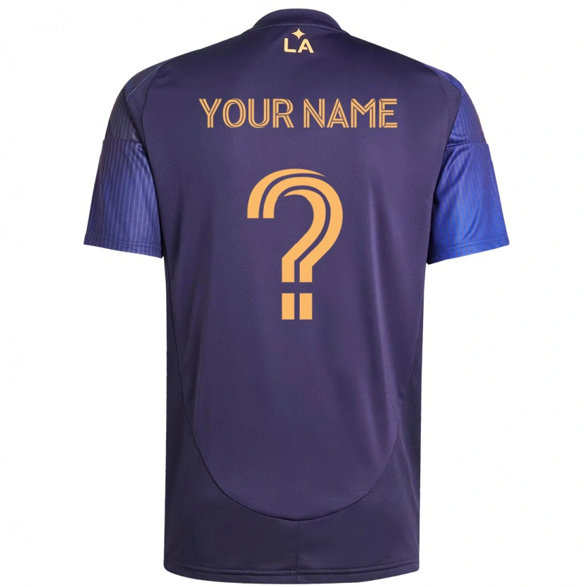 Danxen Kinderen Uw Naam #0 Paars Blauw Uitshirt Uittenue 2025/26 T-Shirt