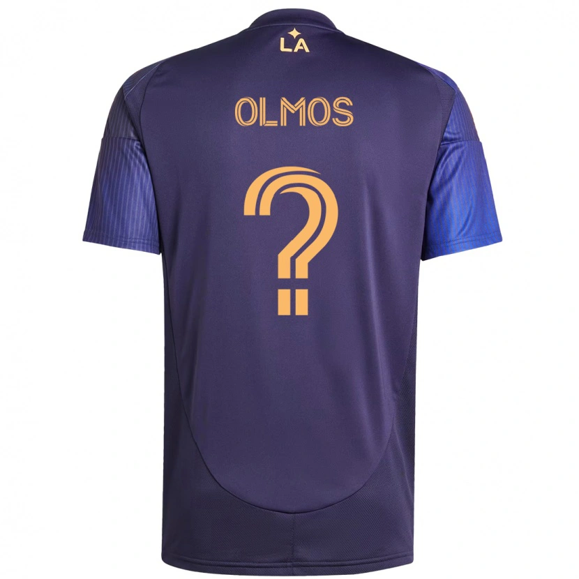 Danxen Kinderen Justin Olmos #0 Paars Blauw Uitshirt Uittenue 2025/26 T-Shirt