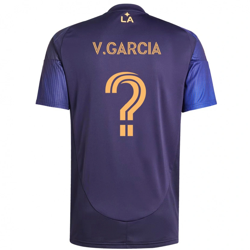 Danxen Kinderen Vicente Garcia #0 Paars Blauw Uitshirt Uittenue 2025/26 T-Shirt