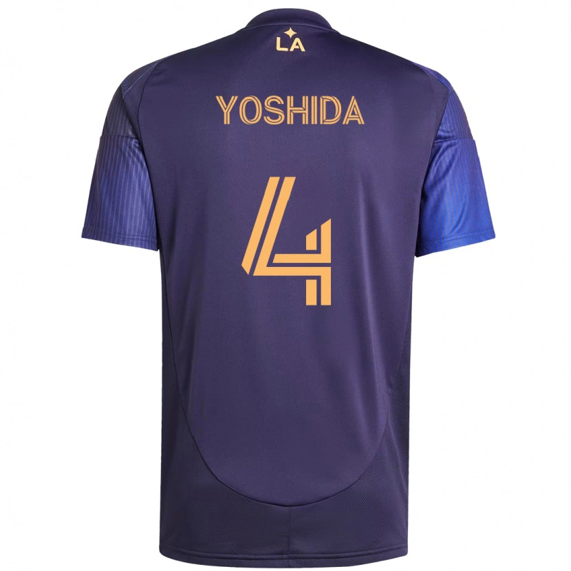 Danxen Kinderen Maya Yoshida #4 Paars Blauw Uitshirt Uittenue 2025/26 T-Shirt