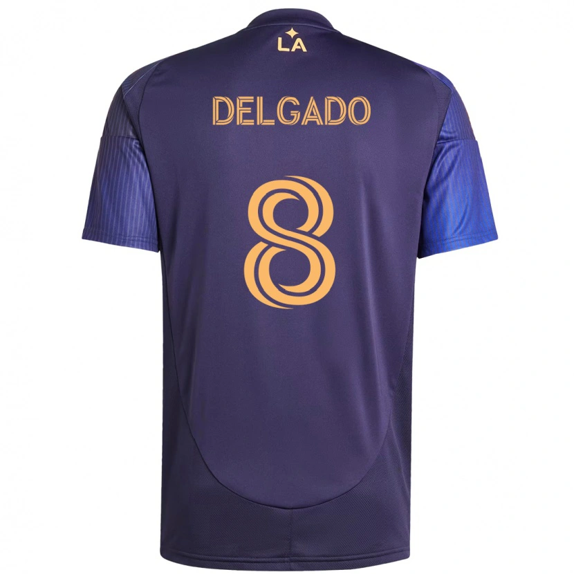 Danxen Kinderen Mark Delgado #8 Paars Blauw Uitshirt Uittenue 2025/26 T-Shirt